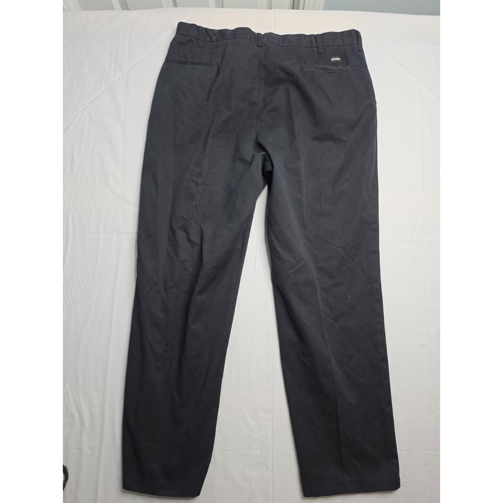 Cintas Comfort Flex Work Pants Mens 40x32 Black Cotton Slash Pocket Straight Leg - Picture 2 of 7